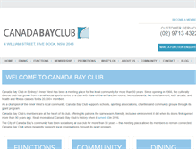 Tablet Screenshot of canadabayclub.com.au